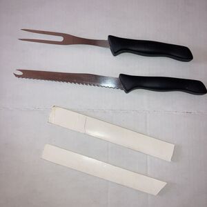 Ginsu Fork & Serrated Carving Knife Set Deluxe